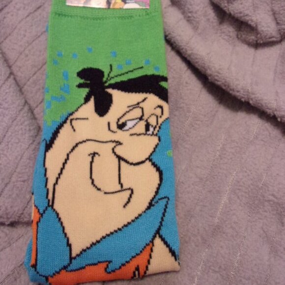 The Flintstones Fred Flintstones Crew Socks New 6-12 - Picture 3 of 3